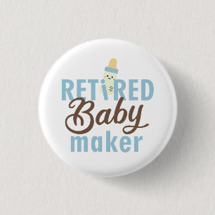 In ruste Baby Maker Funny Vasectomy Moderne Cute Ronde Button 3,2 Cm