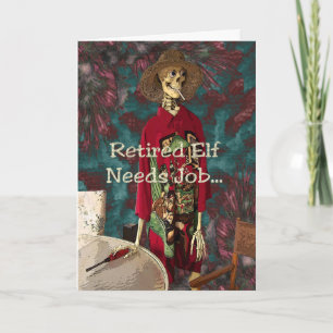 In ruste Elf Feestdagen Kaart