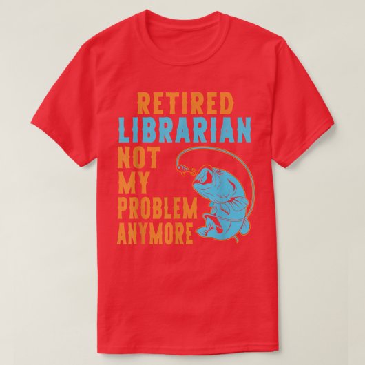 In ruste Librarian Gevist Lover Retirement 1855 T-shirt (Design voorkant)