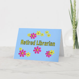 In ruste Librarian Gifts Daisies Pattern Kaart