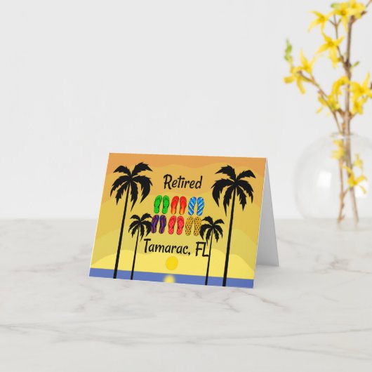 In ruste...Tamarac, FL, Kaart (Gele Bloem)