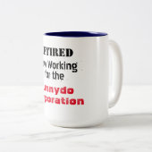 In ruste Werken voor de Hunnydo Corporation - Tweekleurige Koffiemok (Voorkant rechts)