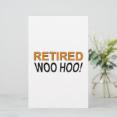 In ruste Woo Hoo Briefpapier (Staand voorkant)