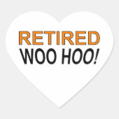 In ruste Woo Hoo Hart Sticker (Voorkant)