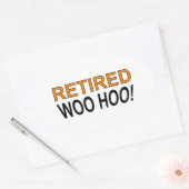 In ruste Woo Hoo Ovale Sticker (Envelop)