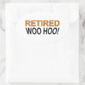 In ruste Woo Hoo Ovale Sticker (Tas)