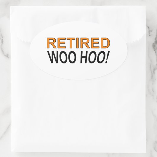 In ruste Woo Hoo Ovale Sticker (Tas)