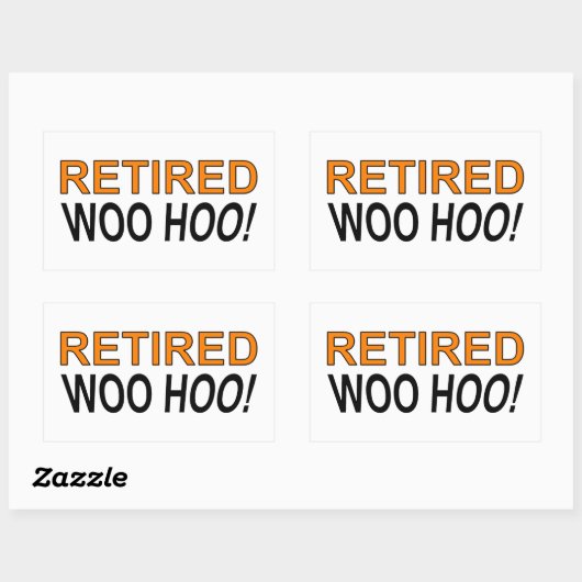 In ruste Woo Hoo Rechthoekige Sticker (Vel)