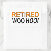 In ruste Woo Hoo Rechthoekige Sticker (Tas)