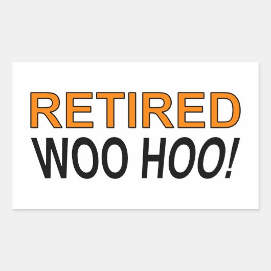 In ruste Woo Hoo Rechthoekige Sticker (Voorkant)