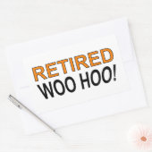 In ruste Woo Hoo Rechthoekige Sticker (Envelop)