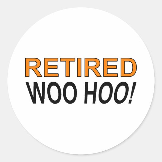 In ruste Woo Hoo Ronde Sticker (Voorkant)