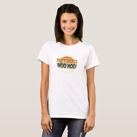 In ruste Woo Hoo  Sunburst Sunset T-Shirt (Voorkant volledig)