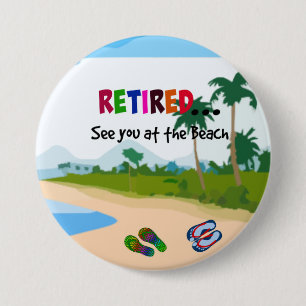 In ruste... zie je bij de Beach Ronde Button 7,6 Cm