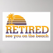 In ruste zie je op het strand Poster (Voorkant)