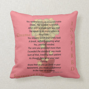 In ruste Zurse Poem Pillow Salmon Roze Kussen
