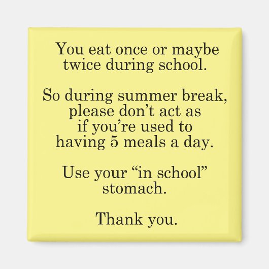 In schoolstempel voor de zomer magneet (Voorkant)