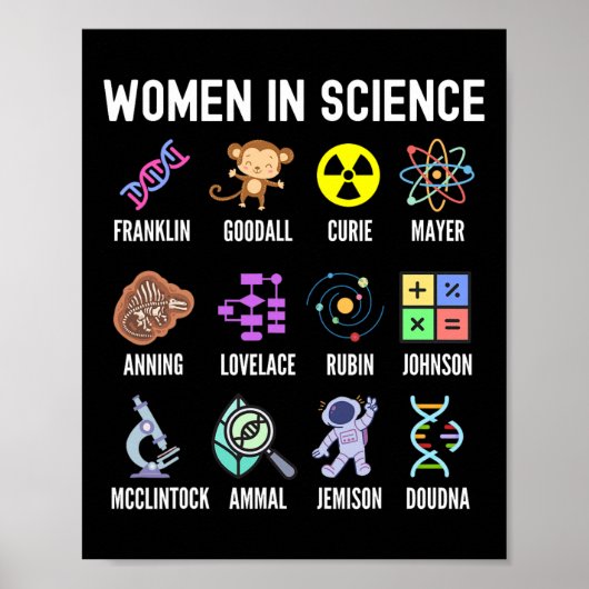 In Science - Feministische Stem Girls Empowerment Poster (Voorkant)