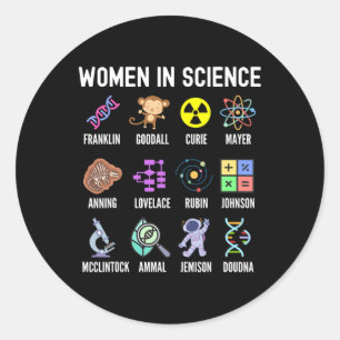 In Science - Feministische Stem Girls Empowerment Ronde Sticker