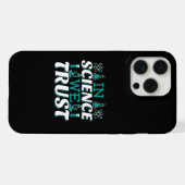 In Science We Trust Citaat - Docent iPhone Hoesje (Achterkant horizontaal)