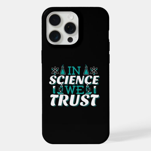 In Science We Trust Citaat - Docent iPhone Hoesje (Achterkant)