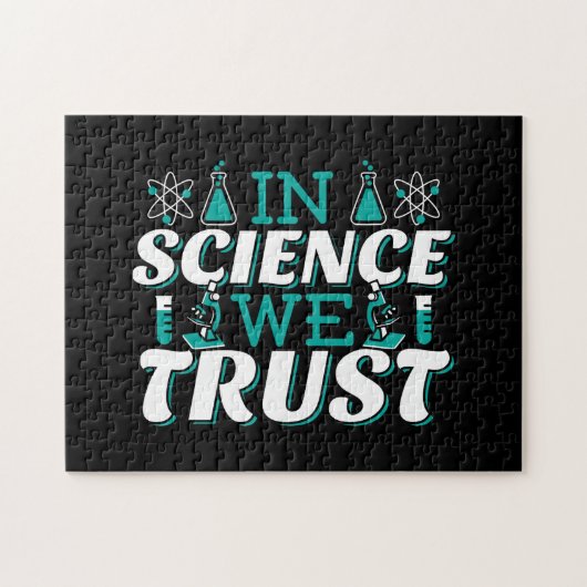 In Science We Trust Citaat - Leraar Legpuzzel (Horizontaal)