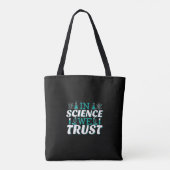 In Science We Trust Citaat - Leraar Tote Bag (Achterkant)