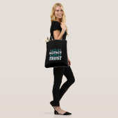 In Science We Trust Citaat - Leraar Tote Bag (Op model)
