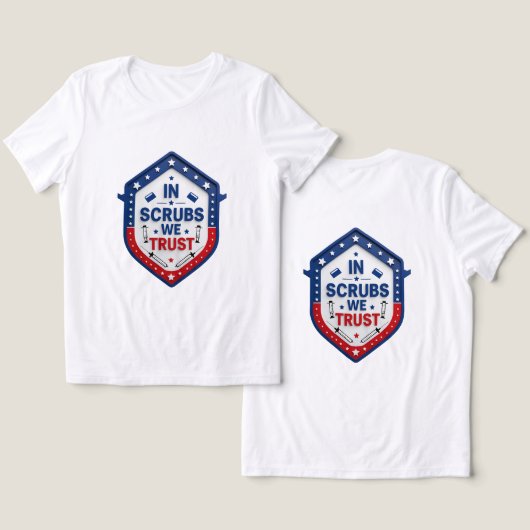 in scrubs we trust Tri-Blend shirt (Ontwerp Voorkant & Achterkant)