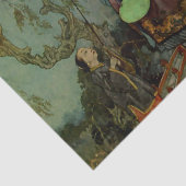 "In Search a Nightingale" door Edmund Dulac Tissuepapier (Detail)