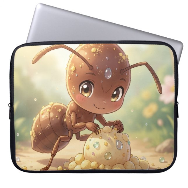 In Search of Blossom Gold Laptop Sleeve (Voorkant)
