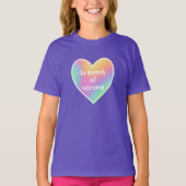 In Search of Unicorns Rainbow Heart Girls' T-Shirt (Voorkant)