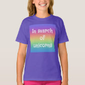 In Search of Unicorns Rainbow T-shirt (Voorkant)