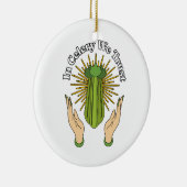 In selderij vertrouwen we - Celery Juice Lover Fun Keramisch Ornament (Rechts)
