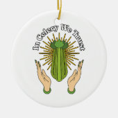 In selderij vertrouwen we - Celery Juice Lover Fun Keramisch Ornament (Voorkant)