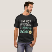 In selectief sociaal introverte stemming t-shirt (Voorkant volledig)