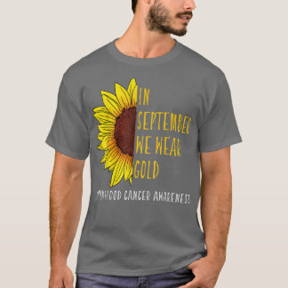 In september Draag Gold Childhood Cancer Awareness T-shirt