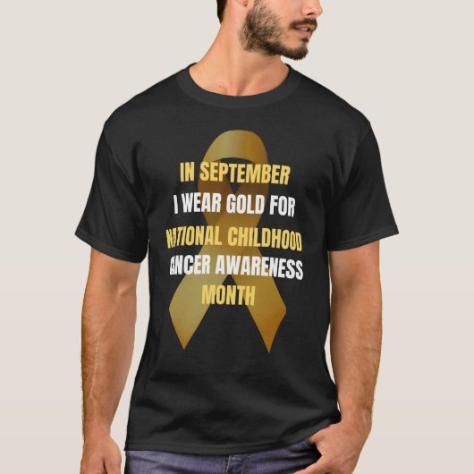 In september Draag ik Gold T-shirt (Voorkant)
