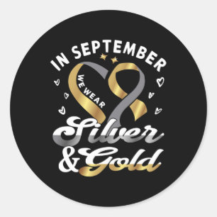 In september draag we... ASL Deaf Pride Deaf Aware Ronde Sticker