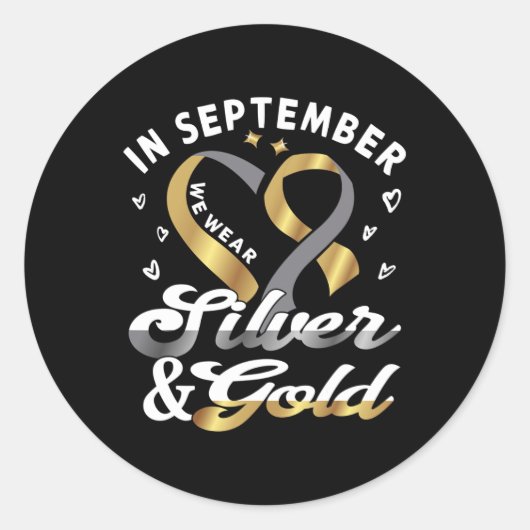 In september draag we... ASL Deaf Pride Deaf Aware Ronde Sticker (Voorkant)