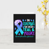 In september Draag we Blauwgroen Paarse lintjes ze Kaart (Gele Bloem)