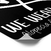 In september Draag we Blue Alopecia Areata Awarene Poster (Hoek)