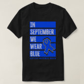 In september Draag we Blue, Alopecia Awareness Mon T-shirt (Design voorkant)
