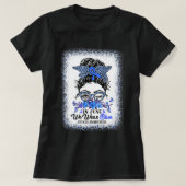 In september Draag we Blue Ataxia Awareness Messag T-shirt (Design voorkant)