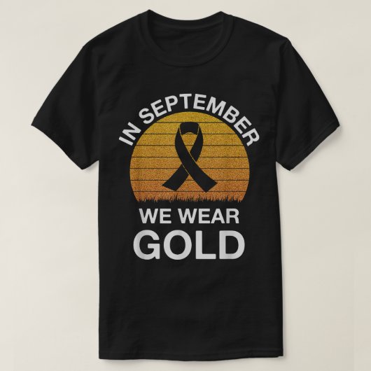 In september Draag we de goudregenboogkinderen van T-shirt (Design voorkant)