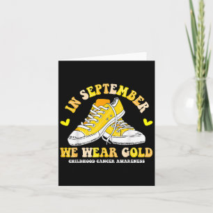 In september Draag we een gouden sneaker voor kind Kaart