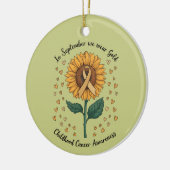 In september Draag we Gold Childhood Cancer Aware Keramisch Ornament (Links)