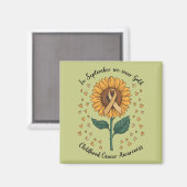 In september Draag we Gold Childhood Cancer Aware Magneet (Voorkant / Achterkant)