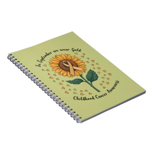 In september Draag we Gold Childhood Cancer Aware Notitieboek (Rechterzijde)