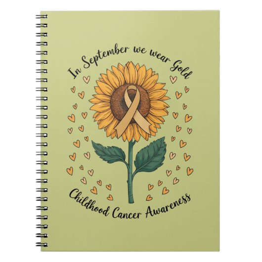 In september Draag we Gold Childhood Cancer Aware Notitieboek (Voorkant)